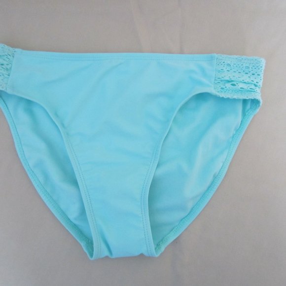 NWT Girl's SO - 2 pc. Swimwear - Size 16 -Aqua/Turquoise Lacy Accents Color Trim - Picture 5 of 10